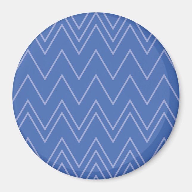 Aimant Blue, moderne, simple, cool, trendy zigzag (Devant)