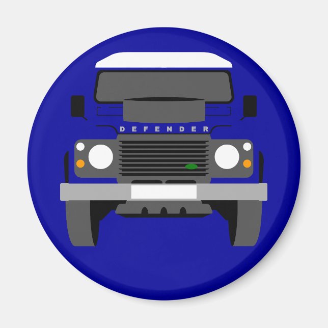Aimant Blue Pop art Classic Land Rover Defender (Devant)