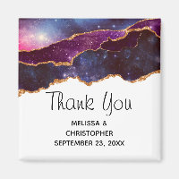 Blue & Purple Space & Stars Moderne Agate Mariage