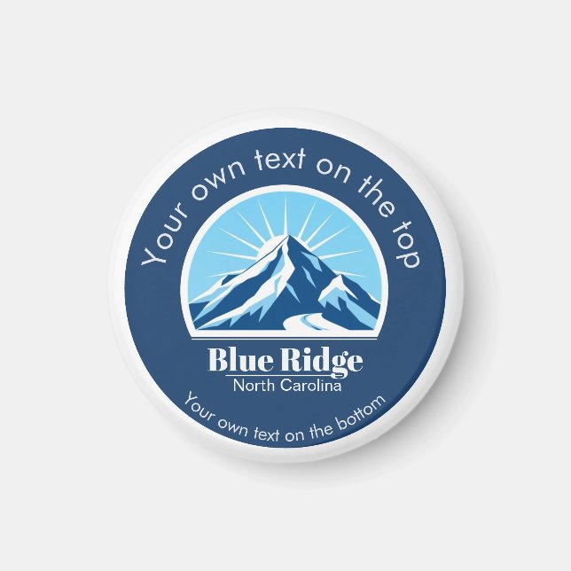 Aimant Blue Ridge Mountains NC ski resort souvenir  (Devant)