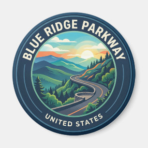 Aimant Blue Ridge Parkway Caroline du Nord, Virginie