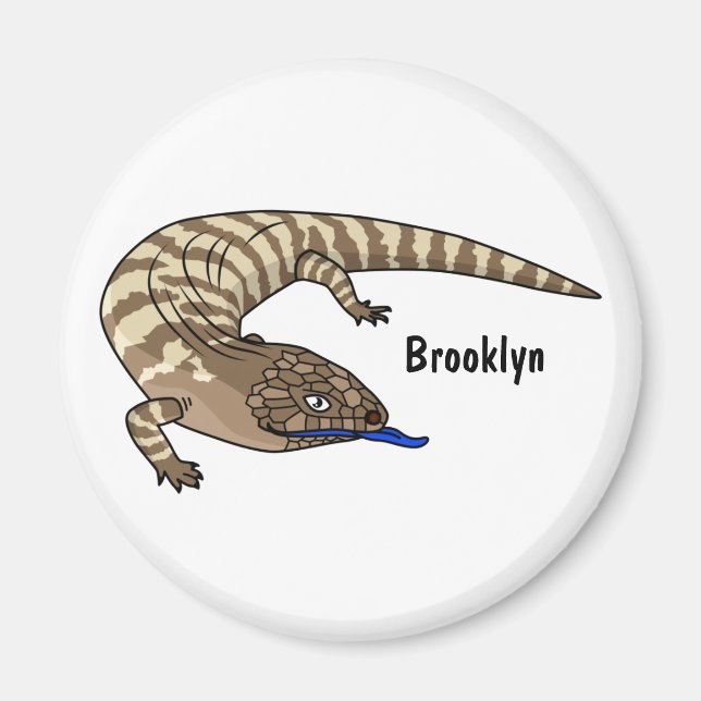 Aimant Blue tongue lizard reptile cartoon (Devant)