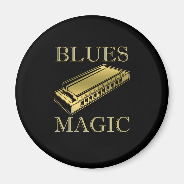 Aimant Blues Magic Instrument Harmonica Music Sound Cadea (Devant)