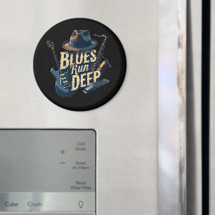 Aimant Blues Music Retro esthétique Vintage Jazz