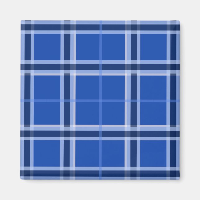 Aimant Blues Tartan (Devant)