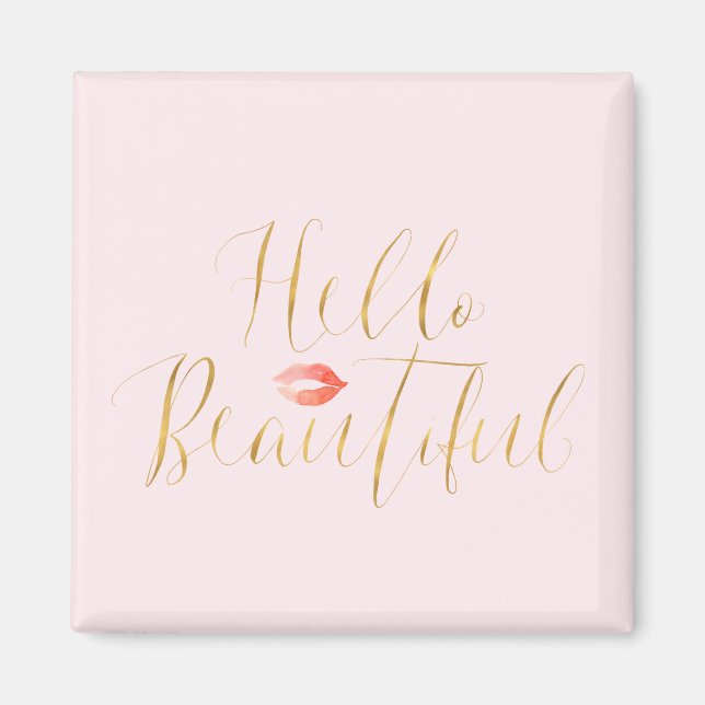 Aimant Blush Pink Gold Hello Belles lèvres (Devant)