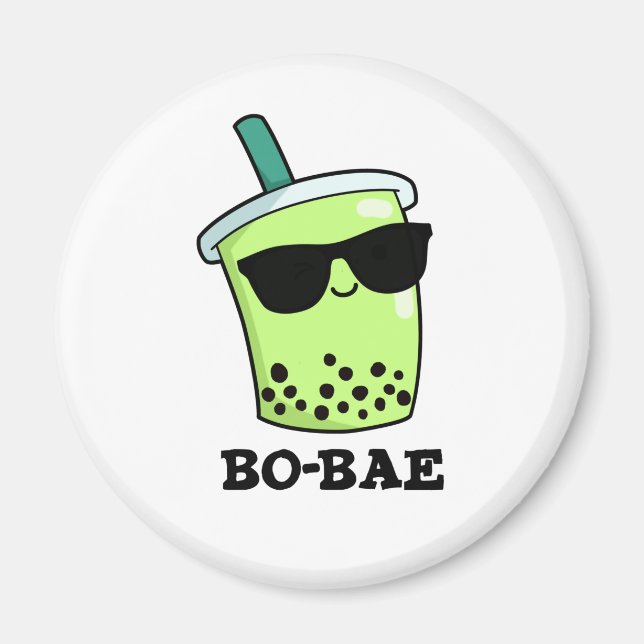 Aimant Bo-bae Funny Boba Tea Pun (Devant)