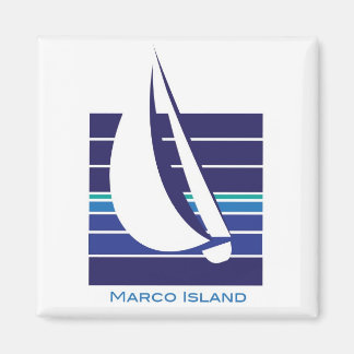 Aimant Boat Blues Carré_Marco Island