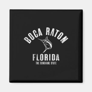 Aimant Boca Raton Floride Plage Fl Rétro Vintage Plage Ca