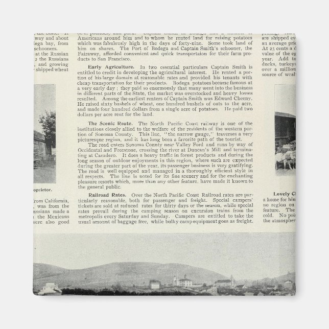 Aimant Bodega, Californie (Devant)