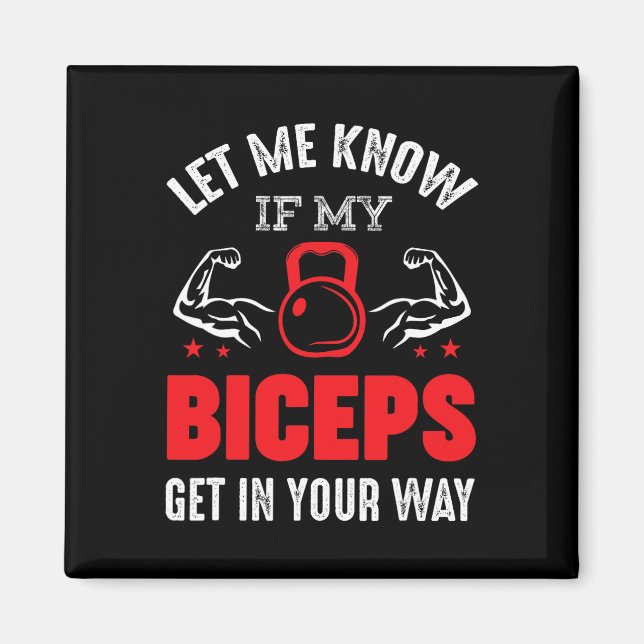 Aimant Bodybuilder Biceps Fitness Fitness Motivation (Devant)