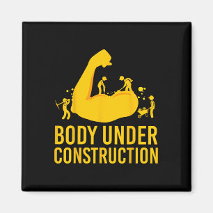 Aimant Bodybuilder corps en construction Funny Gym corps