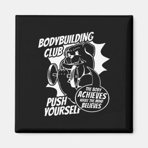 Aimant Bodybuilding Club Poussez-vous Le Corps Atteint