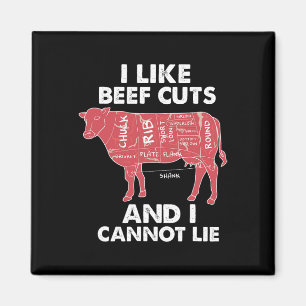 Aimant Boeuf amusant Graphique I Boucher Barbecue