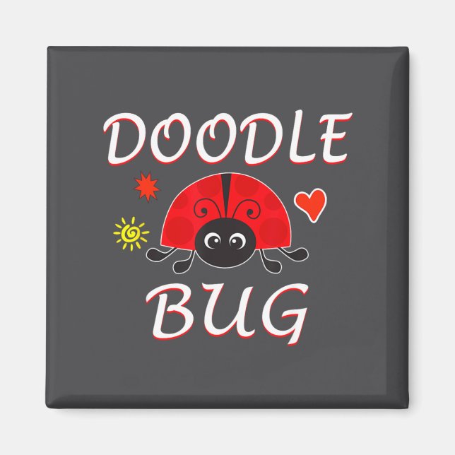 Aimant Bogue doodle drôle coccinelle drôle  (Devant)