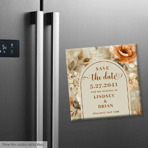 Aimant Bohème Chic Terracotta Beige Sauge Faire-Part de M