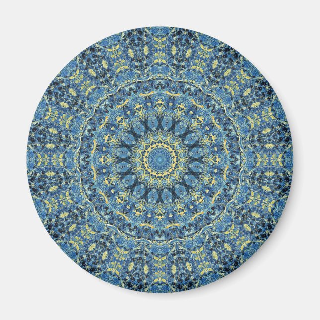 Aimant Boho Abstrait Super Van Gogh Starry Nuit Mandala (Devant)
