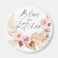 Boho aquarelle Floral Pampas Grass frigo
