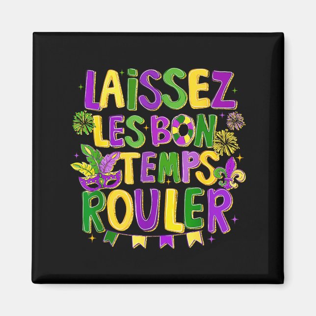 Aimant Boho Laissez Les Bon Temps Rouler Mardi Gras 2026  (Devant)