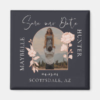 Boho moderne Floral Rose Photo Arch Navy