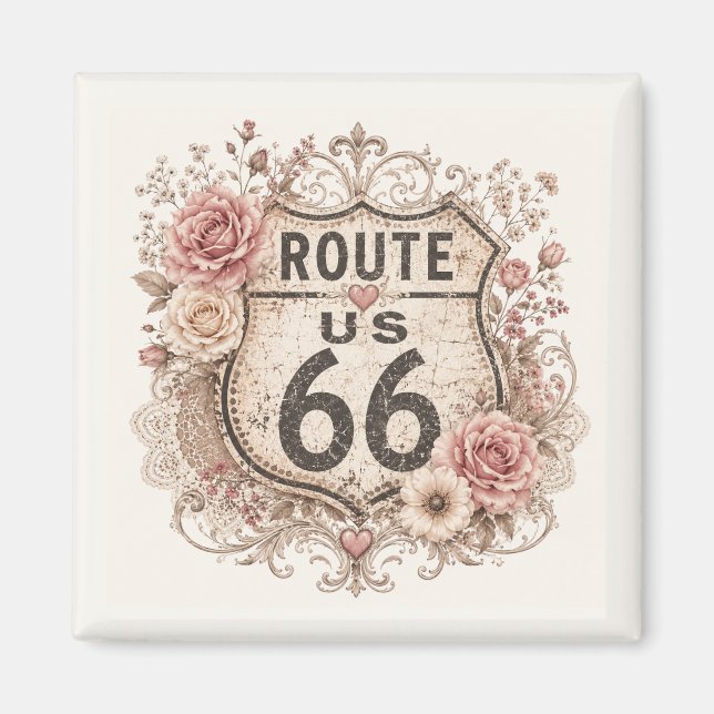 Aimant Boho Shabby Chic Mère Route Souvenir (Devant)