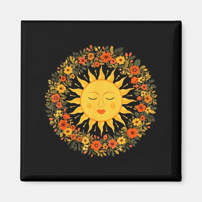 Aimant Boho Spirituel Soleil Mignon Bohémien Céleste Hipp (Devant)