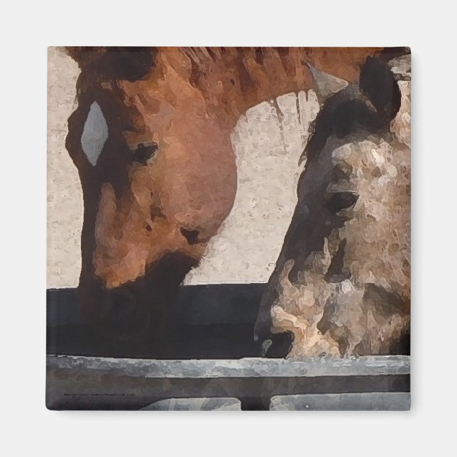 Aimant Boire des chevaux de soif à l'eau Trough (Devant)
