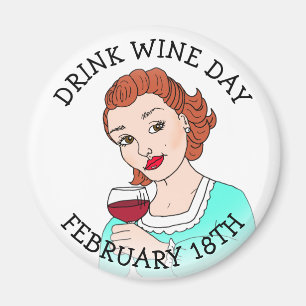 Aimant Boire la Journée du Vin Février 18 Fêtes