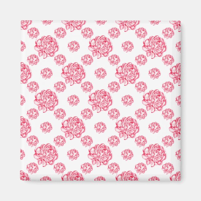 Aimant Bois avec floral (Devant)