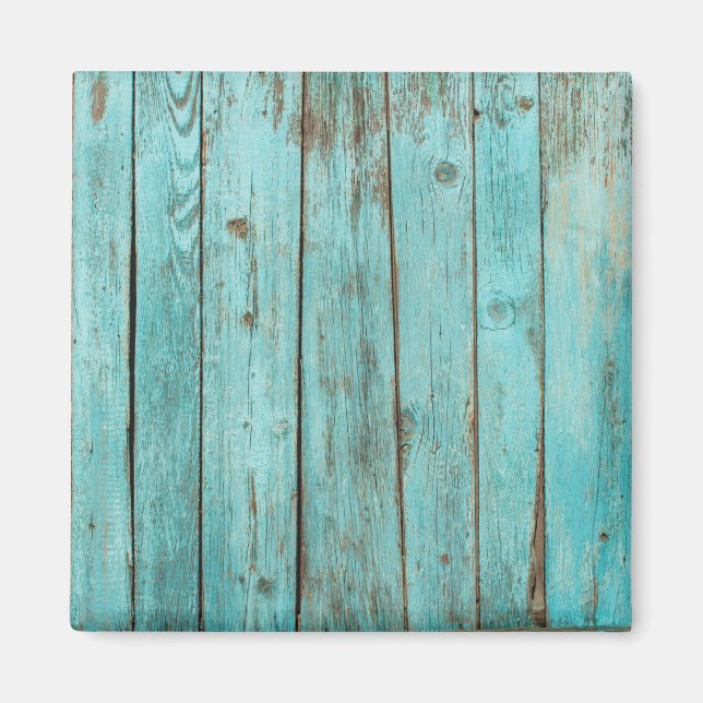 Aimant Bois de Turquoise Grange de sarcelle Bois Patiné d (Devant)