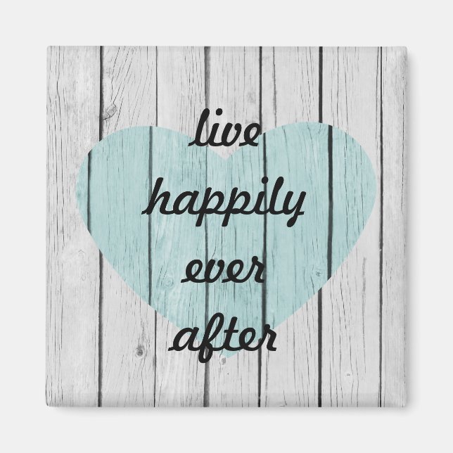 Aimant Bois rustique blanc chic (Devant)