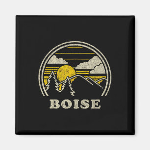 Aimant Boise Idaho Id T Shirt Vintage Randonnée Montagnes