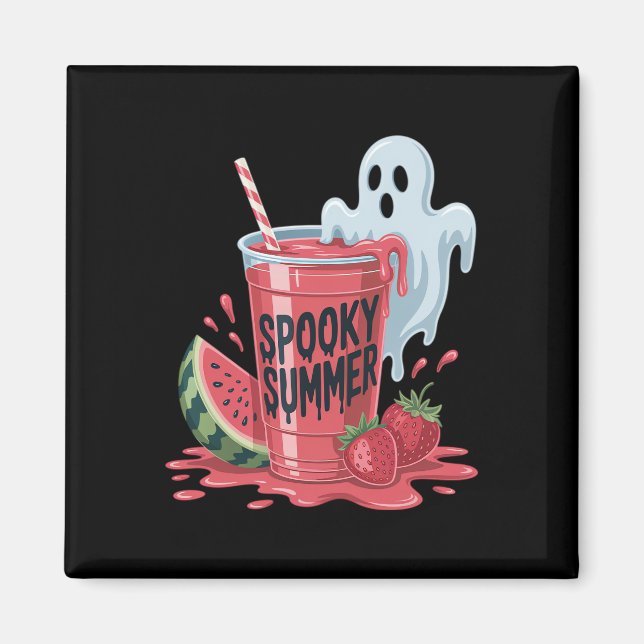 Aimant Boissons estivales effrayantes Summerween (Devant)