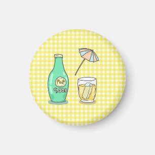 Aimant Boissons gazeuses estivales - Boisson de dessin an