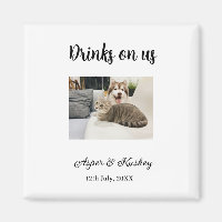 Boissons offertes bar ouvert photo de mariage coup