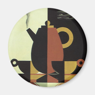 Aimant Boissons vintages Boissons Café Pot avec tasses