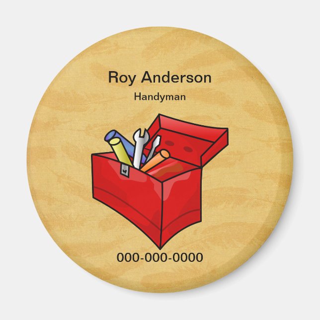 Aimant Boîte à outils : Handyman Modèle (Devant)