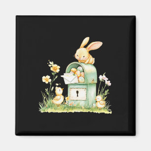 Aimant Boîte aux lettres de lapin livrant avec des œufs