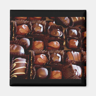 Aimant Boîte de chocolats, bonbons au chocolat à