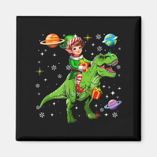 Aimant Boîtes de Noël colorées de l'espace Lutins chevauc