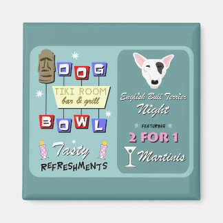Aimant Bol Terrier anglais Tiki Nuit