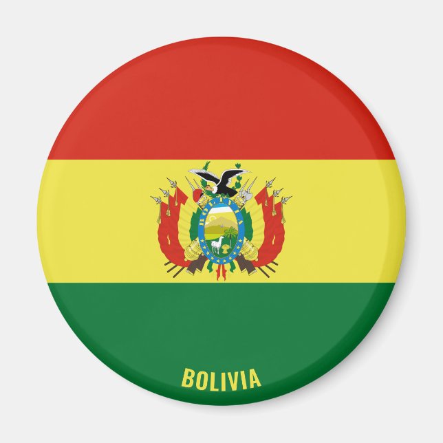 Aimant Bolivie Drapeau charmant patriotique (Devant)
