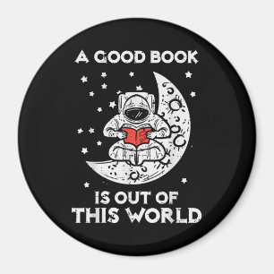 Aimant Bon Livre Est Sorti De Ce Monde Moon Space Bookwor