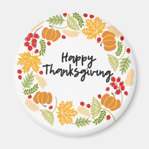 Aimant BON THANKSGIVING, guirlande de thanksgiving,