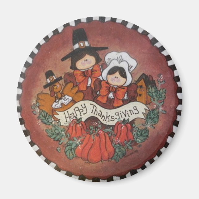 Aimant Bon thanksgiving magnétique (Devant)