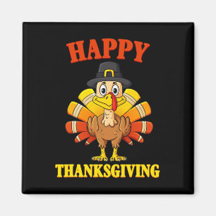 Aimant Bon thanksgiving Turquie Pèlerin Garçons Filles En