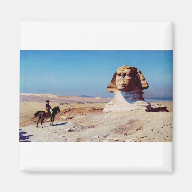 Aimant Bonaparte devant le Sphinx de Jean-Léon Gérôme (Devant)