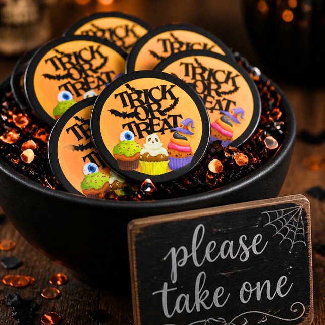 Aimant Bonbon ou un sort Cupcake Monstre Cadeau de Fête (Créateur téléchargé)