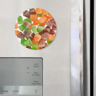 Aimant Bonbons de gomme rouge vert orange saupoudrés de s