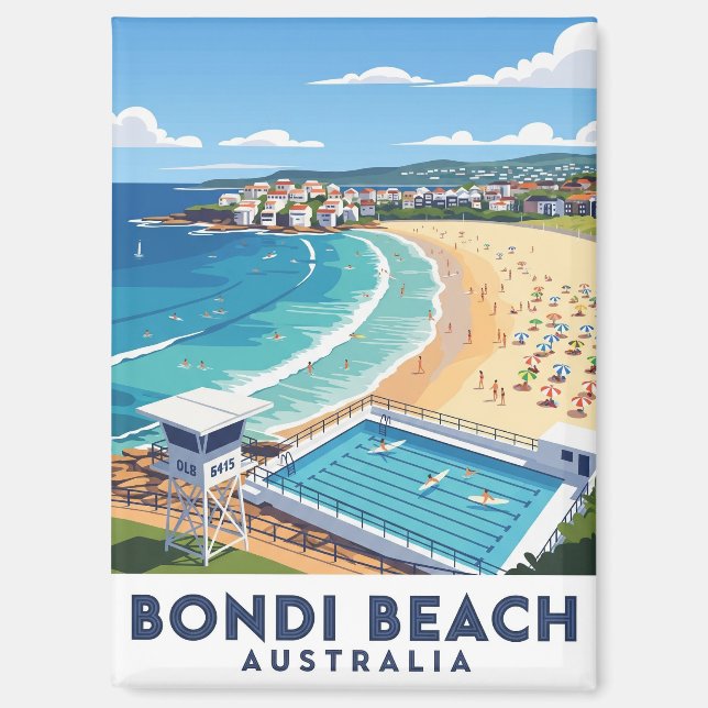 Aimant Bondi Beach Australie Voyages (Recto)